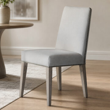 Bodmin Linen Grey Pair of Dining Chairs