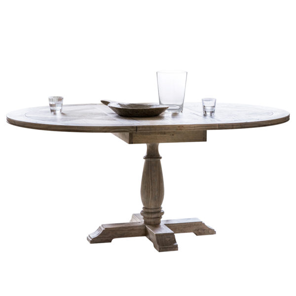 Gaulle Ash Round Extending Dining Table | 120 - 165cm