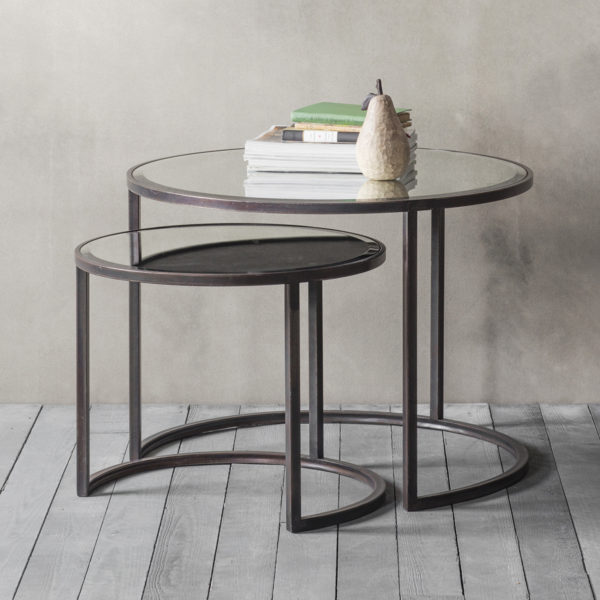 Gaulle Ash Round 1 Drawer Side Table | Bedside Table
