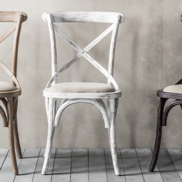 Cafe Pair of Dining Chairs | White