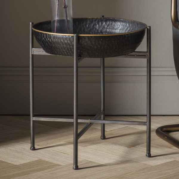Home Accessories Side Table | Black | Gold