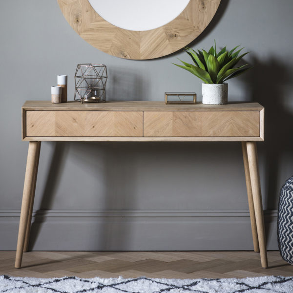 Nuxvar 2 Drawer Console Table | Oak | Clearance