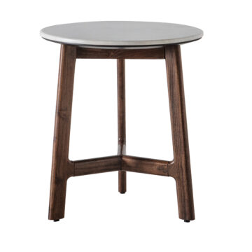 Veritas Side Table | White Marble Top