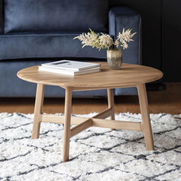 Zeffari Round Coffee Table | Oak