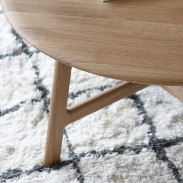 Zeffari Round Coffee Table | Oak
