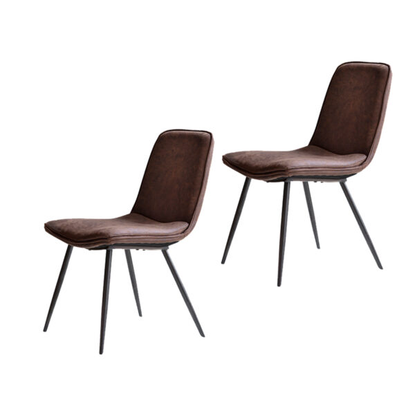 Kirby Pair of Dining Chairs | Brown