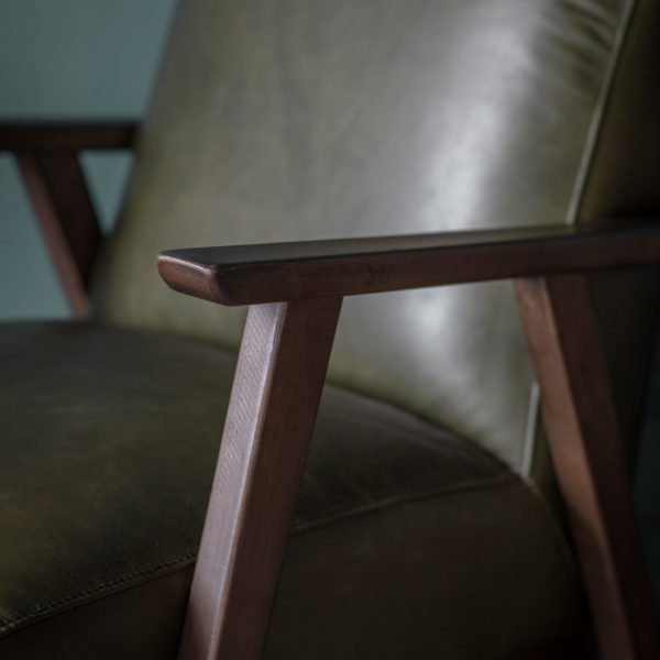 Highland Accent Chair | Heritage Green Leather