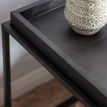 Feyenoord Black Tray Side Table
