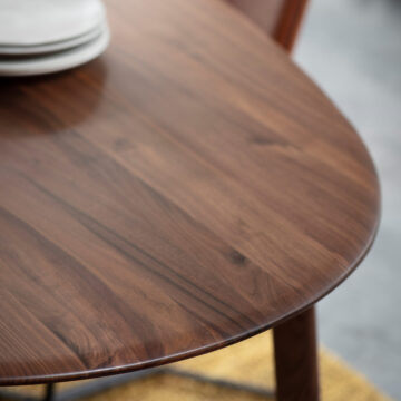 Zeffari Walnut Oval Dining Table