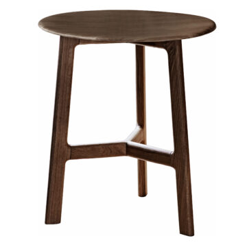 Zeffari Walnut Round Side Table