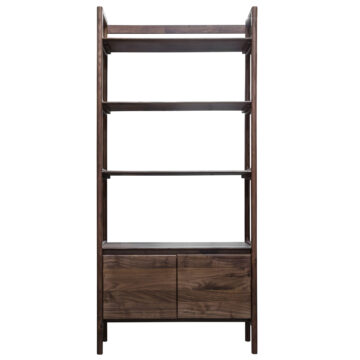 Zeffari Walnut 2 Door Open Display Cabinet