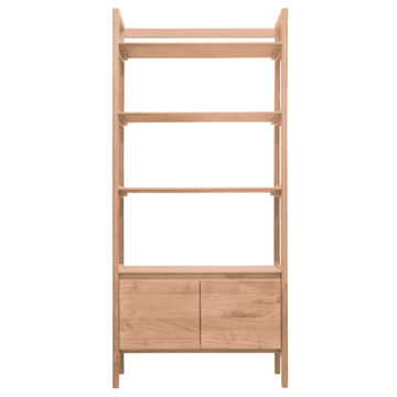 Zeffari Oak 2 Door Open Display Cabinet