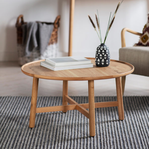 Buckingham Round Coffee Table | Oak