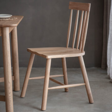 Buckingham Pair of Dining Chairs | Oak | Clearance