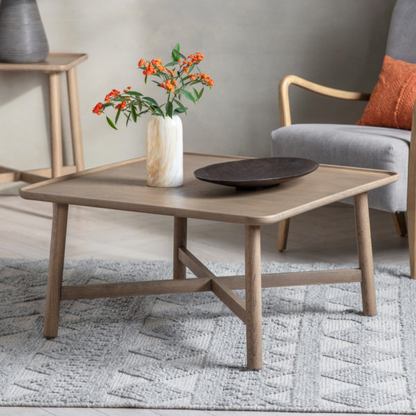 Buckingham Square Coffee Table | Grey | Oak