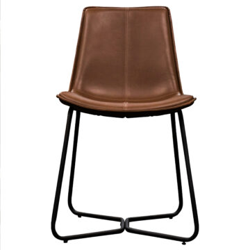 Chesney Pair of Brown Dining Chairs | Assembled