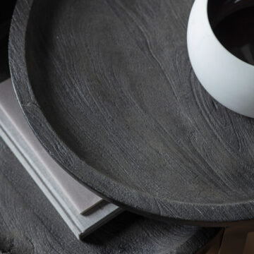 Solaris Black Nest of 2 Tables | Assembled