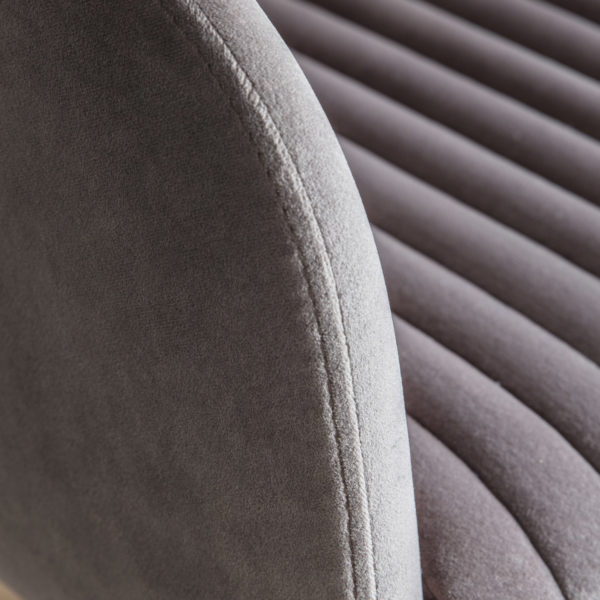Keane Swivel Chair | Grey Velvet