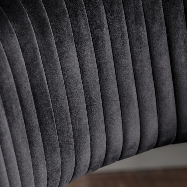 Keane Swivel Chair | Black Velvet