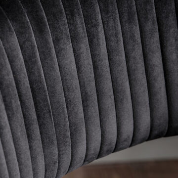 Keane Swivel Chair | Black Velvet