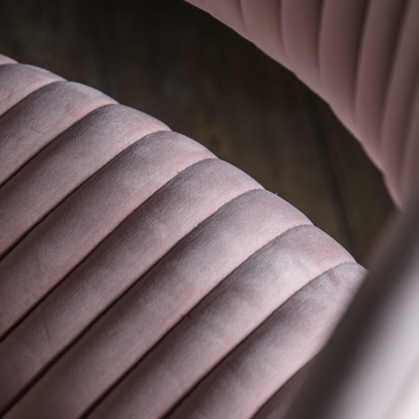 Keane Swivel Chair | Pink Velvet
