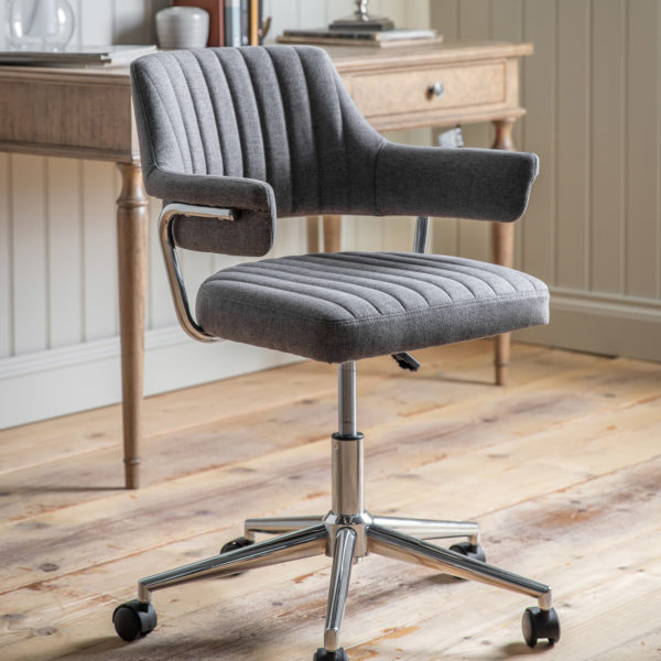 Mack Swivel Chair | Charcoal Grey