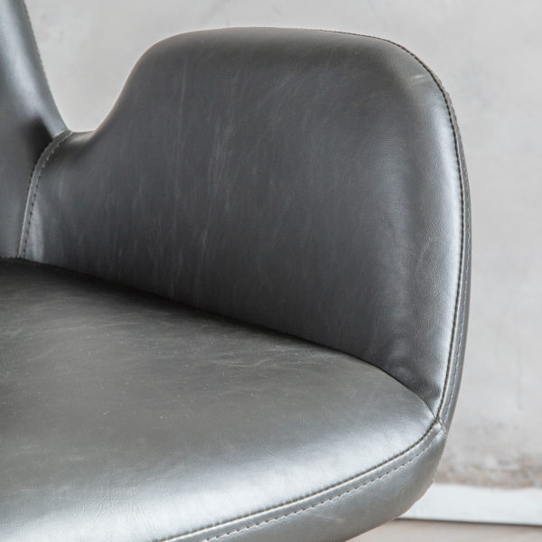 Bentley Swivel Chair | Charcoal Grey