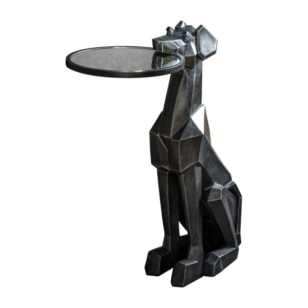 Black Bertie Dog Side Table
