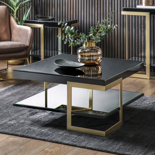 Wolfden Coffee Table | Black | Gold