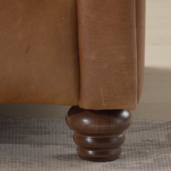 Portofino Italian Leather Armchair | Old Ranch Brown | Clearance