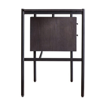 Aran Black 2 Drawer Desk | Oak Finish