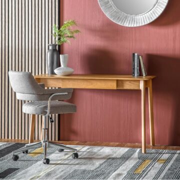 Zeffari Oak 1 Drawer Desk