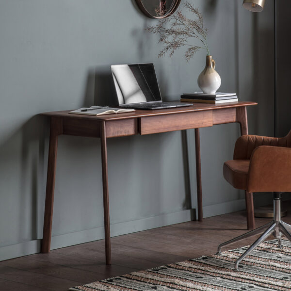 Zeffari 1 Drawer Desk | Walnut
