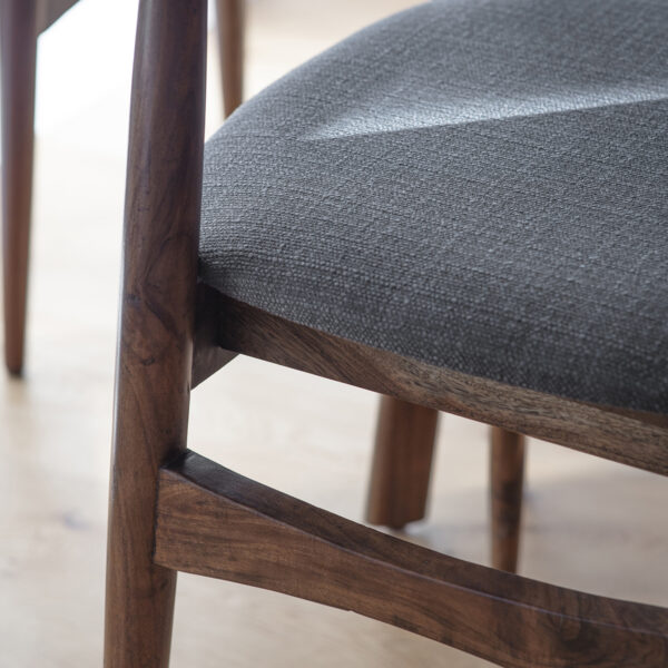 Veritas Pair of Dining Chairs | Grey