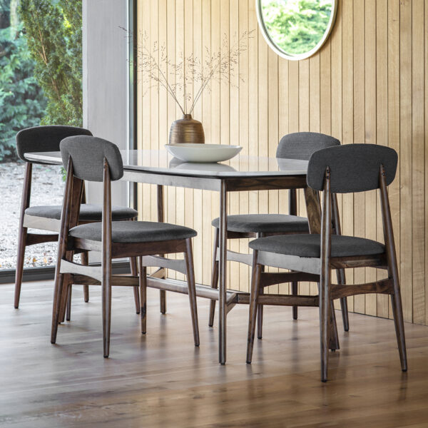 Veritas Pair of Dining Chairs | Grey