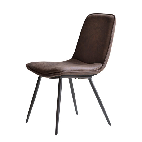 Kirby Pair of Dining Chairs | Brown