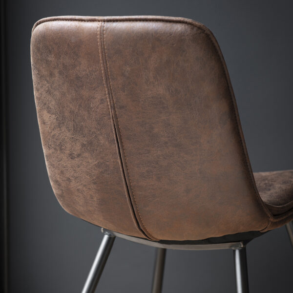 Kirby Pair of Dining Chairs | Brown