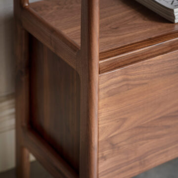 Zeffari Walnut 2 Door Open Display Cabinet