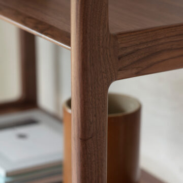 Zeffari Walnut 2 Door Open Display Cabinet