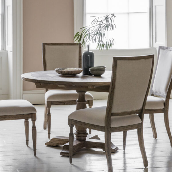 Gaulle Ash Round Extending Dining Table | 120 - 165cm