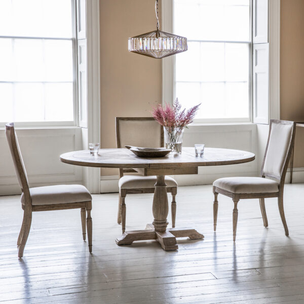Gaulle Ash Round Extending Dining Table | 120 - 165cm