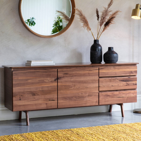 Zeffari 2 Door 3 Drawer Sideboard | Walnut