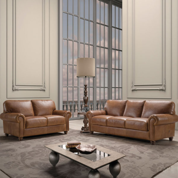 Portofino Italian Leather Armchair | Old Ranch Brown | Clearance