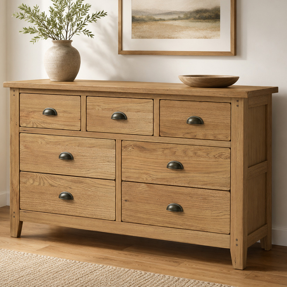 Penrith Oak 3 Over 4 Chest of Drawers