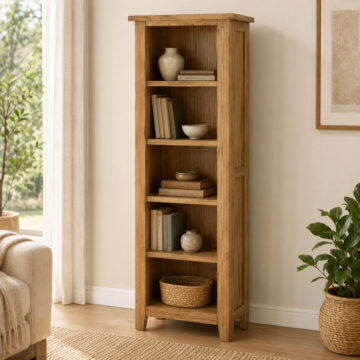 Penrith Oak Slim Bookcase