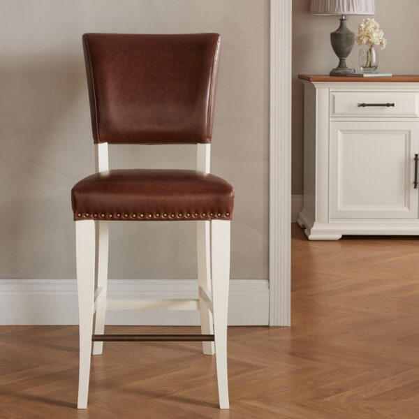 Whitby Ivory Bar Stool | Tan | Pair