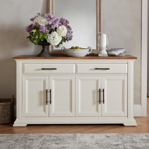 Whitby Ivory Wide Sideboard | Two Tone