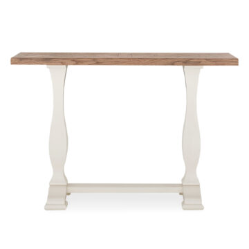 Whitby Ivory Console Table | Oak Top