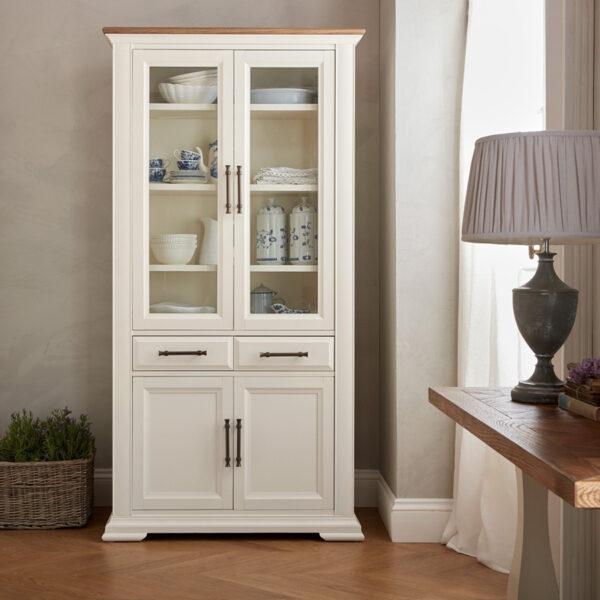 Whitby Ivory Display Cabinet | Two Tone