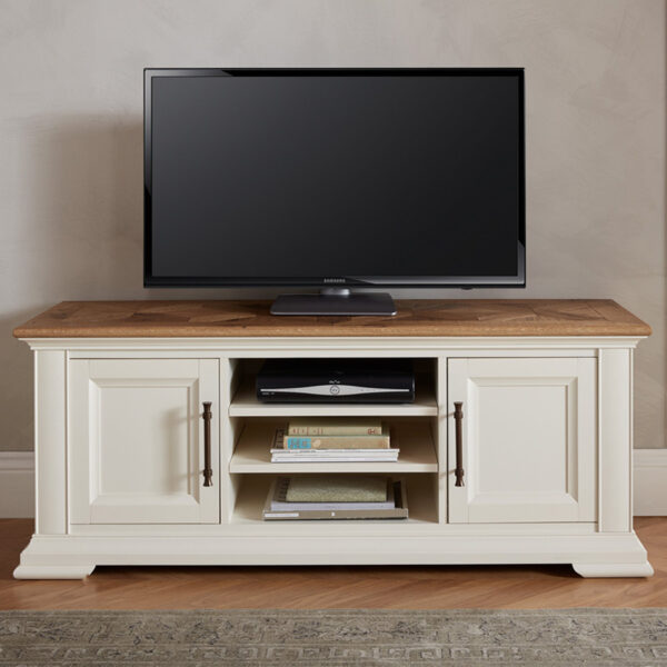 Whitby Ivory Wide TV Unit | Two Tone
